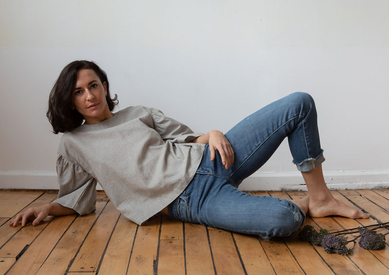 aidazardoost-Zoha volume sleeve crop top