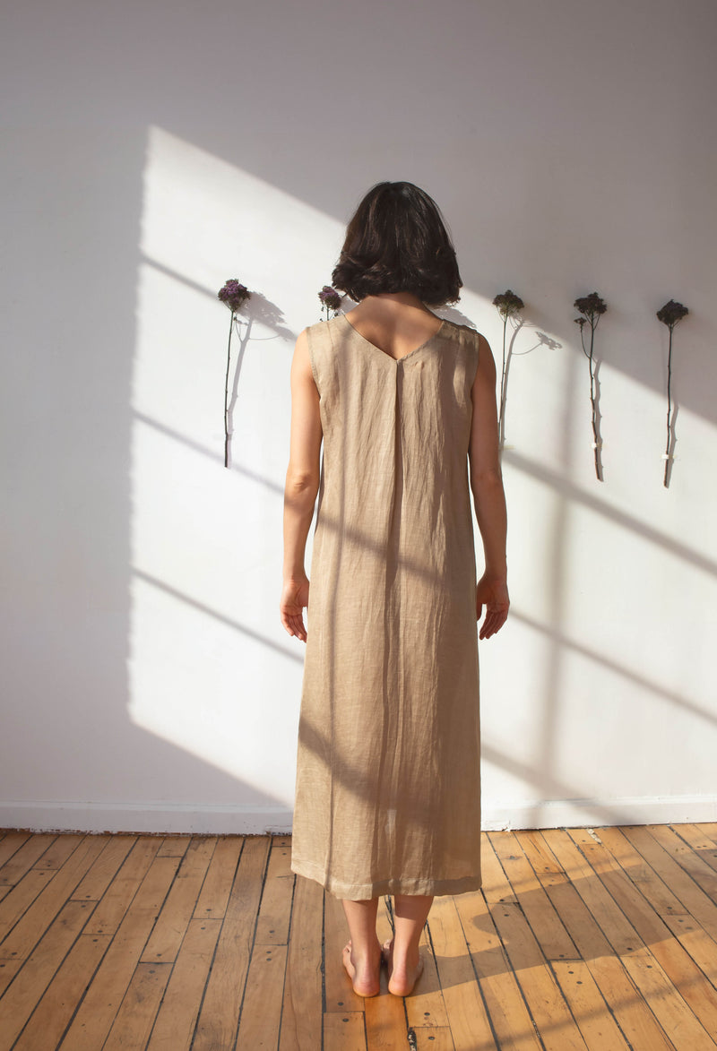 The Freya Dress - handmade sustainable linen dress - Aida Zardoost