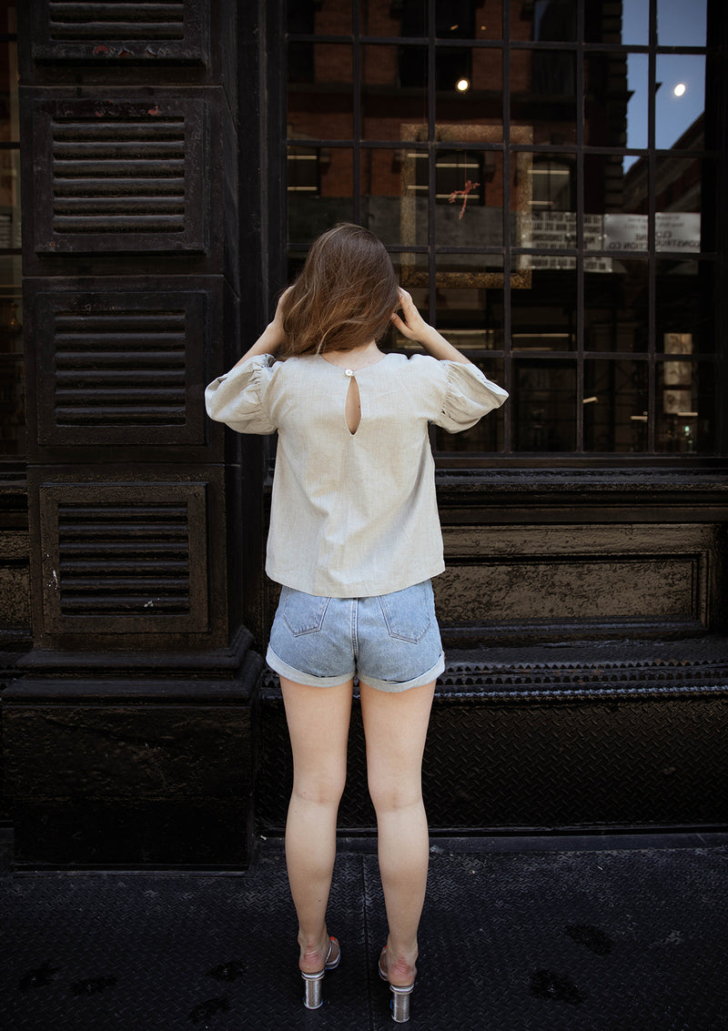 aidazardoost-Zoha volume sleeve crop top